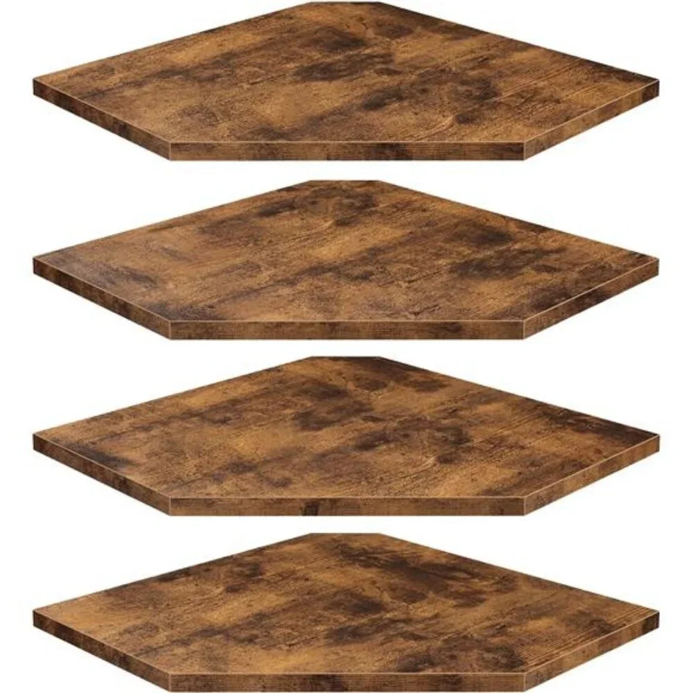 Corner Shelf Wall Mount,Set of 4Floating Corner Shelves with Cord Hole for Cable